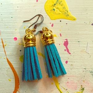 Blue ear rings